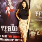 Shruti Bapna Instagram - OK! Can't wait for you guys to watch me in The Verdict State vs Nanavati. Working on this one is way beyond special. Last night at the screening of #theverdict #theverdictstatevsnanavati #zee5originals #zee5premium #shrutibapna Starts streaming 30th Sept on altbalaji and zee5