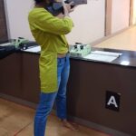 Shruti Bapna Instagram - Oh yeah! Don't mess with me 😀 #rifleshooting #guns #rifle #shooter #aim #seeker #meditative #range #10m #shrutibapna