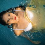 Shruti Bapna Instagram - I am the mystery you can't solve 💕 Photography @iamdannyleen makeup @richachugh_girl_in_the_mirror hair @sanapathan104 #saree #pool #morena #bohemian #nosering #bohostyle #redlips #shrutibapna