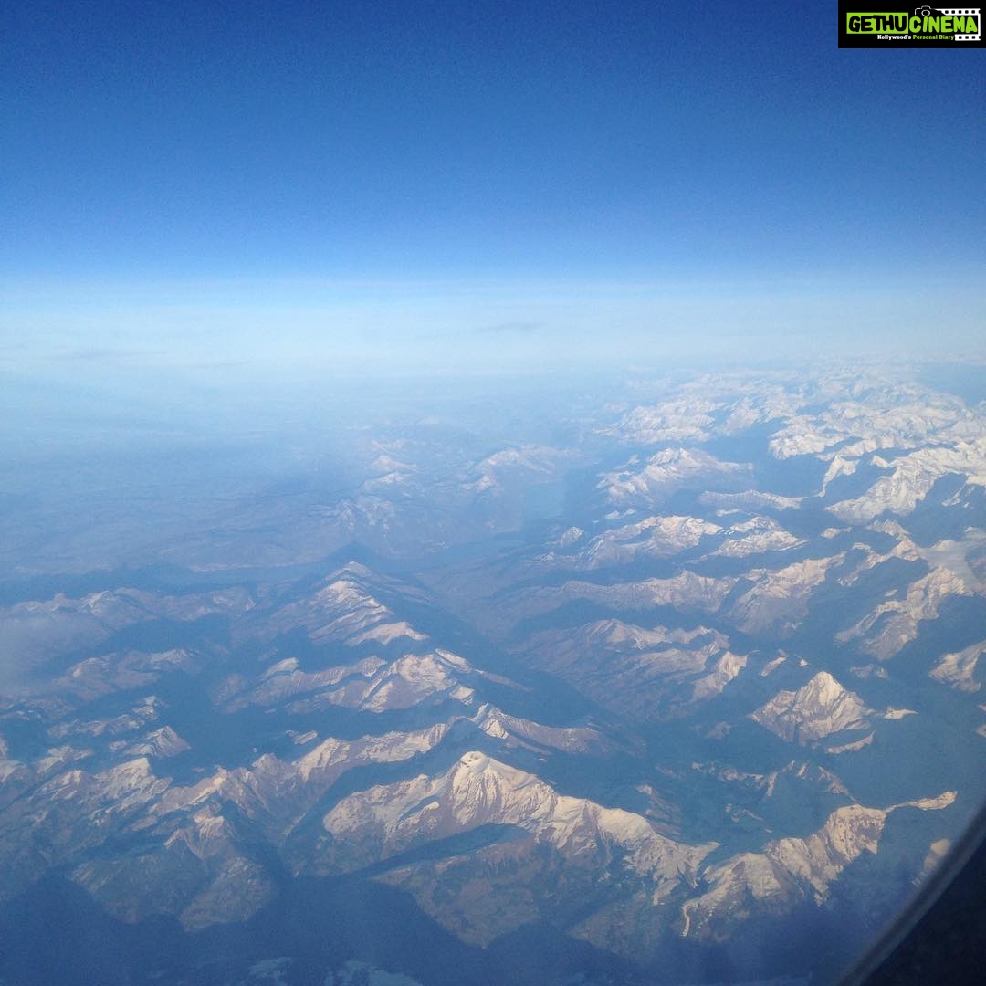 Shruti Bapna Instagram - Just one of the numerous gifts of nature...lucky to get a clear view of the Alps. So much to see a lifetime feels so short