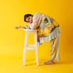 Shweta Tripathi Instagram - How to pose with a stool 101 💁🏽‍♀️✨ Concept and illustrations: @priyamittal23 @yam.india Image courtesy: @_boragraphy Hair and Makeup : @nottthatbasic