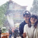 Shweta Tripathi Instagram - Hot chocolate, cold hands, Red cheeks, wide smiles, Warmest hearts, coolest people. THE HILLS THE CHILLS! 🏔 GETS BETTER EVERYTIME. A big thank you to @sidharth_sengupta for being our Santa in April! 😍 PS - @battatawada has to be the most cuddle-able human being in the world! Pc- @muralikdop Captioned copied from my go to caption writer @_slowcheeta_ 🙃 Thought will edit the Battatwada line but it’s true 🤪