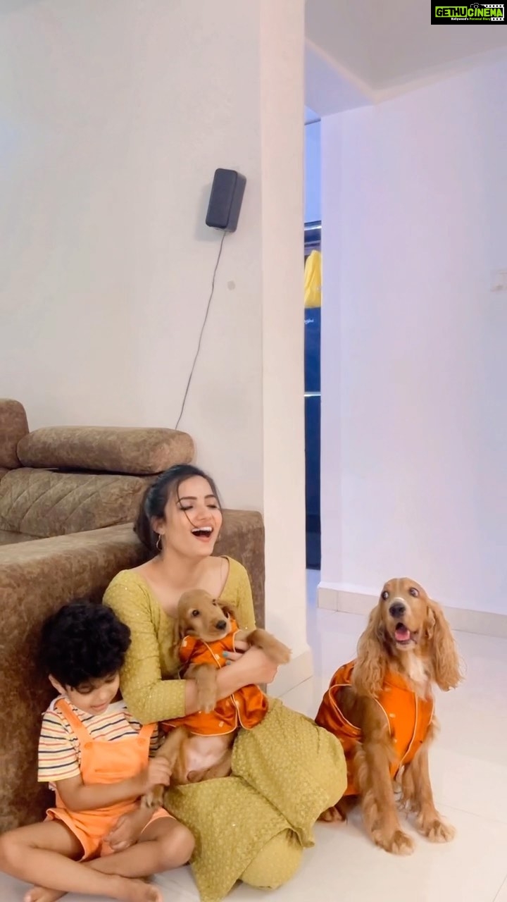 Siri Hanumanth Instagram - ❤️ . . Wearing : @wardrobe.talks Thank u @rootedindian ❤️ @childartist_chaitu @herothecockerspaniel