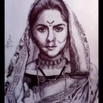 Sonalee Kulkarni Instagram - मोगलमर्दिनी छत्रपती ताराराणी 🚩 . Black ball pen sketch 🖋️ . @amazing_art_book @jayeshpatil_96k_ @sonalee18588 . आपल्याला artwork कस वाटलं ते नक्की comments द्वारे कळवा 📥 . . #chhatrpatitararani #sonaleekulkarni #artist #bollpenart #amazing_art_book Incredible_MH_41