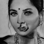 Sonalee Kulkarni Instagram - @sonalee18588 🥰❤🌹 Hope u all like it :) Please like, comment, save & share😊 . . . #sonaleekulkarni #sonalee #sonaleekulkarnifans #sonalee18588 #marathiactress #celebrity #sketchofsonaleekulkarni #drawing #sketchbookdrawing #instagram #explorepage #art #artwork #beautiful #artistsoninstagram #artist Roha