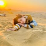 Sonalee Kulkarni Instagram - Catching the golden light of the golden city! #portraitphotography by @phulawa #sonaleekulkarni #jaisalmer #photo #sunset #sunsetphotography #magiclight #sunsethues #sun Sand Dunes, Jaisalmer