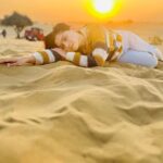 Sonalee Kulkarni Instagram - Catching the golden light of the golden city! #portraitphotography by @phulawa #sonaleekulkarni #jaisalmer #photo #sunset #sunsetphotography #magiclight #sunsethues #sun Sand Dunes, Jaisalmer