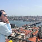 Sonalee Kulkarni Instagram - “Watching the constant beating of the wave of the east against the rock of west!” ~ #susanmoody #istanbul #eastmeetswest #asia #europe #bosphorus Views From the top of #galatatower #sonaleekulkarni #landscape Galata Tower - Istanbul, Turkey