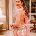 Sonnalli Seygall Instagram - Dear lehenga, u made me pose 🌹✨ Outfit: @pawanandpranav Jewellery: @anaqajewels Photograph: @the_wedding_files #pose #lehenga #weddingdiaries #traditionalvibes