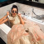 Sonnalli Seygall Instagram - Your favourite wrong number 📞 _______________________________________ Outfit: @siddartha_tytler Styled by: @divishlist Jewellery: @anaqajewels Sunglasses: @dior #photoshoot #ootd