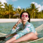 Sonnalli Seygall Instagram - I’m that wild soul 🌿 Location: @paradisemaldives Jewellery: @anaqajewels #maldives #islandlife #traveldiaries #paradise #vacaymodeon #travelwithsonnalli Paradise Island Maldives