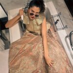 Sonnalli Seygall Instagram - Your favourite wrong number 📞 _______________________________________ Outfit: @siddartha_tytler Styled by: @divishlist Jewellery: @anaqajewels Sunglasses: @dior #photoshoot #ootd