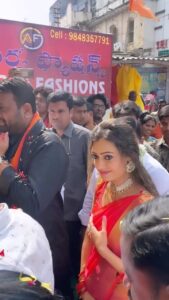 Sowmya Raoh Instagram - An Eventful day at #Tandur ☘️
#sowmyasharada #sowmyarao 

Costume @laxmikrishnaofficial

#reels #explore #love #reelitfeelit
