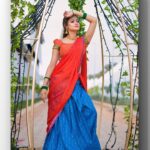 Sowmya Rao Nadig Instagram - 100th Episode celebration 💥⭐️#sridevidramacompany #SDC Tomorrow on @etvtelugu2708 Photography @ravi_cross_clickx 📸 #sowmyasharada #sowmyarao #jabardasth #halfsaree