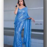 Sowmya Rao Nadig Instagram - Simplicity has it’s own charm 🧚🏻 #sowmyasharada #sowmyarao Costume @divya_varun_official Photography @ravi_cross_clickx #jabardasth #saree #positivevibes