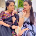 Sowmya Rao Nadig Instagram - Khadija vs Kanmani???❤️❤️❤️🥱 Sathya vs Kaveri 🤪 With @shafna.nizam Costume courtesy for Sowmya @akshatha_sreedharofficial ❤️ #kathija #kanmani #kathuvakularendukathal #reels #reelitfeelit #locationfreetime #srimanthudu # sathya #kaveri