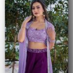 Sowmya Rao Nadig Instagram - Vibe in 💜 #sowmyasharada #sowmyarao Costume @divya_varun_official Makeup @vivid_makeups Photography @ravi_cross_clickx #positivevibes #positivity #jabardasth #etvtelugu