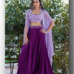 Sowmya Rao Nadig Instagram - Vibe in 💜 #sowmyasharada #sowmyarao Costume @divya_varun_official Makeup @vivid_makeups Photography @ravi_cross_clickx #positivevibes #positivity #jabardasth #etvtelugu
