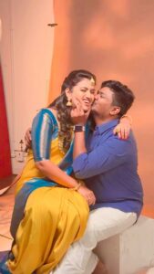 Sridevi Ashok Instagram - Don’t miss the end! Photoshoots are always fun..
We have a forever type of love. @ashok_chintala @sitara_chintala