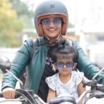 Sridevi Ashok Instagram – No I didn’t ride the bike, it’s just a photoshoot with @sitara_chintala 
Photography: @ashok_chintala