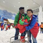 Sridevi Ashok Instagram - Family time is always the best time 🥰❤️ @ashok_chintala @sitara_chintala @snowkingdomindia #snowkingdomchennai #srideviashok #chennai #chennaiinfluencer