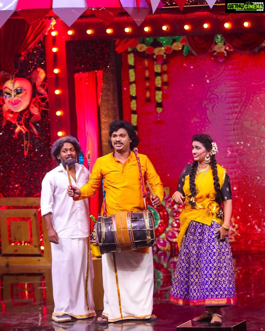 Sridevi Ashok Instagram - Mama Kutty team from Kpy Champions Season -4 @jayachandran_official @vinothkpy @palani_pattalam @vijaytelevision @director_thomson_vijaytv