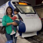Sridevi Ashok Instagram - Travelling was fun . We always had lovely time travelling with family…Vande Bharath express was so clean and convenient to travel with kids .. I will share my complete experience and review pros and cons in my YouTube channel .. we travelled from chennai to Mysuru …. #srideviashok #travelwithkids #familytrip #vandebharatexpress #vandebharat #trainjourney #chennaiinfluencer #mysuru