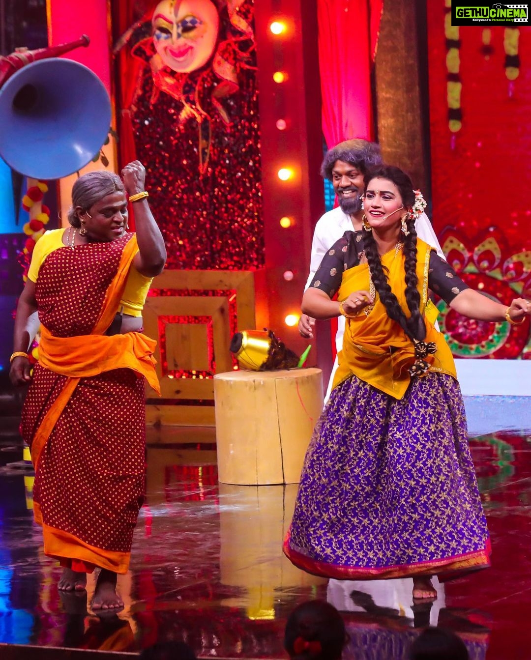 Sridevi Ashok Instagram - Mama Kutty team from Kpy Champions Season -4 @jayachandran_official @vinothkpy @palani_pattalam @vijaytelevision @director_thomson_vijaytv
