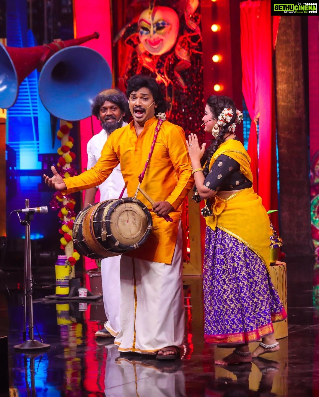 Sridevi Ashok Instagram - Mama Kutty team from Kpy Champions Season -4 @jayachandran_official @vinothkpy @palani_pattalam @vijaytelevision @director_thomson_vijaytv
