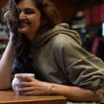 Tara Alisha Berry Instagram - Coffee piyo jug jug jiyo ! Shot by @prashant.photography Made to laugh by @munnasphotography Fed by @usmmusicofficial Lovingly licked by @baconmehta Lovingly headbutted by Patty Shot on Sony A7R4 @sonyalphain Wearing @hm #coffee #shoot #CreatewithSony #SonyAlphaIn
