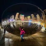 Vidhya Instagram – Chicago nights..🤍 Chicago Downtown