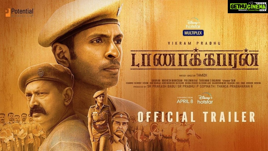 Vikram Prabhu - 3 Likes - Very happy to share with you all the trailer of #Taanakkaran
(Link in bio) 🧡
Movie releasing on Hotstar April 8th👍
#TaanakkaranTrailer
@Potential_st @Prabhu_sr @rthanga @iamVikramPrabhu @ianjalinair
@directortamil77 @GhibranOfficial @madheshmanickam @philoedit
@laldirector @disneyplusHSTam
#TaanakkaranFromApril8th