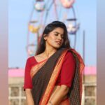 Aadhirai Soundarajan Instagram - Happy Pongal All🍁 Team❣ Saree : @studioraga.in Photography : @sat_narain @shotsbyuv @the.portrait.culture MUA : @hairtales.by.punithavathy #happypongal #pongal #aadhiraisoundararajan #casuallook #saree #sareelove #sareelook #festival #homely #homelygirl #girl #love #traditional #traditionalwear #cute #chennai #besantnagar #beach #kollywoodcinema #actorslife #tamilcinema #happy Chennai, India