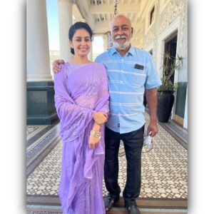 Abhinaya Instagram - I'm blessed to have a loving father. Being his birthday, thought of sharing my happiness. He's been a big support from the time i was born, till today. We fight with each other but nothing is done without his help ❤️❤️❤️ #lovedaddy