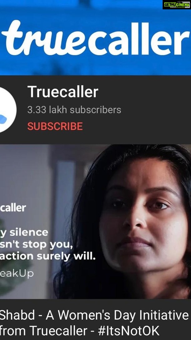 Abhinaya Instagram - For me, the challenge was to make every woman speak up and stand up for themselves. In India alone there's a stalking case every 55 minutes. Here's the true story of a girl who spoke up and how! I am glad to be the part of this truecaller women's day project. The thought of 'Will Not words' resonated with me. Watch the video to know why and how! Show your love and share. #ItsNotOK Thanks a lot to the creative team behind this. Client - @truecaller Agency - @wiralitymedia Producer - @darpantrisal Director - @pranavhariharsharma Management - @oberoi.reena