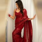 Aditi Shankar Instagram - Shoutout to my arms for always being on my side 😂🙌♥️🫶 . . . . . . . . . . . . . . Styled by: @dr.vinothinipandian Blouse : @nidhis_journal 💄: @artistrybyfathi 📸: @kiransaphotography