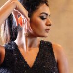 Aditi Shankar Instagram - Black dress care less ✨😌 . . . . . . . . . . . . . . . . . . . Styled by:- @dr.vinothinipandian 👗:- @bandananarulaofficial Accessories:- @mspinkpantherjewel 💄:- @artistrybyfathi 📸:- @kiransaphotography