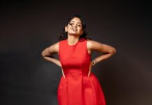 Aditi Shankar Instagram - If you’re sad , add more lipstick and attack 😄♥️🫶 . . . . . . . . . . . . . . . . Styled by : @anuvardhan 💄: @pinkylohar 📸: @kiransaphotography