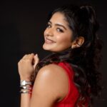 Aditi Shankar Instagram - If you’re sad , add more lipstick and attack 😄♥️🫶 . . . . . . . . . . . . . . . . Styled by : @anuvardhan 💄: @pinkylohar 📸: @kiransaphotography