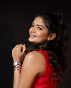 Aditi Shankar Instagram - If you’re sad , add more lipstick and attack 😄♥️🫶 . . . . . . . . . . . . . . . . Styled by : @anuvardhan 💄: @pinkylohar 📸: @kiransaphotography