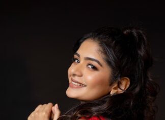 Aditi Shankar Instagram - If you’re sad , add more lipstick and attack 😄♥️🫶 . . . . . . . . . . . . . . . . Styled by : @anuvardhan 💄: @pinkylohar 📸: @kiransaphotography