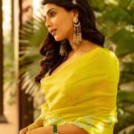 Aishwarya Lekshmi Instagram - 🪷 Chola Tour | Delhi Outfit details Saree : @monikanidhii Jewellery : @kishandasjewellery Styling : @stylebyami @garimagarg14 Pictures : @kiransaphotography Hair : @soverpukhrambam