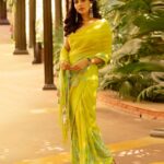 Aishwarya Lekshmi Instagram - 🪷 Chola Tour | Delhi Outfit details Saree : @monikanidhii Jewellery : @kishandasjewellery Styling : @stylebyami @garimagarg14 Pictures : @kiransaphotography Hair : @soverpukhrambam