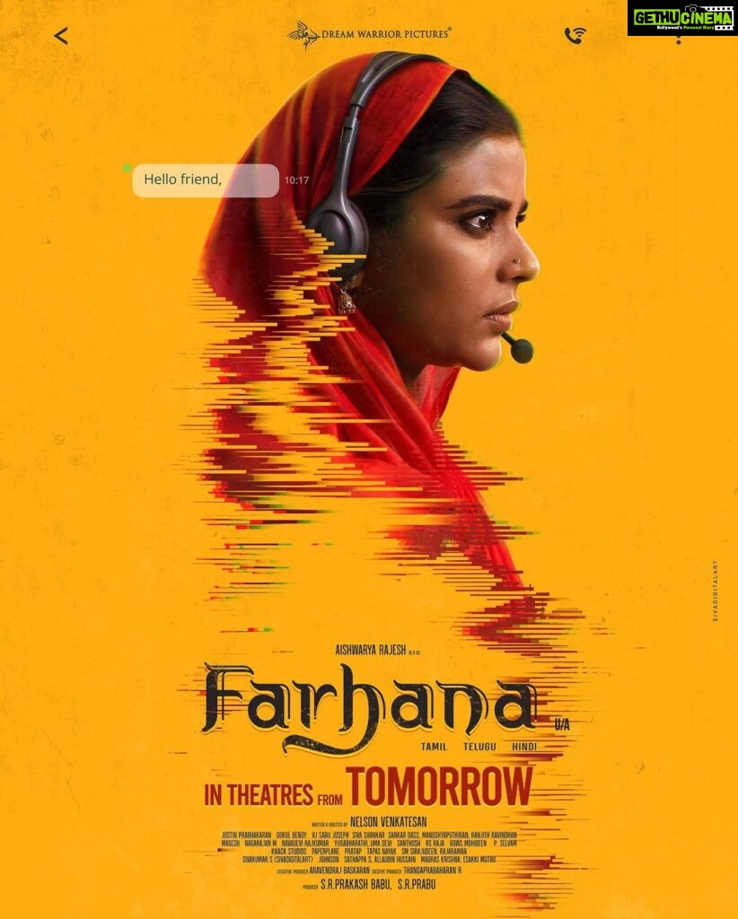 Aishwarya Rajesh Instagram - Finally the wait is over … Farhana is very close to my heart … v all have put in our heart and soul for this movie … Thank u @prabhu_sr sir for believing in me and giving me farhana … Thanks to my director @nelsonvenkatesan sir for trusting me in such a heavy role n without u i wudnt have been able to play farhana .. Spl thanks 2 @selvaraghavan sir. Thanks to my entire cast crew Ads and evryone who made this happen .. Pls watch it with ur friends and family only in theatres… Am sure you ll love #Farhana @dreamwarriorpictures #FarhanafromMay12 #SupportGoodcinema Book your tickets https://bio.to/Farhana_Tickets