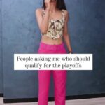 Aishwarya Sakhuja Instagram - Race to the playoffs is on. 🏏 Who would you pick Comment below . . #ipl #ipl2023 #RCB #MI #royalchallengersbangalore #mumbaiindians #cricket #cricketfans #sports #reels #reelsinstagram #aishwaryasakhuja
