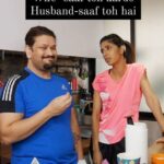 Aishwarya Sakhuja Instagram - While @rohitnag9 is a dream in the kitchen when it comes to the food that comes my way but the mess post that is a nightmare Men just don't see the mess that they make while in the kitchen...All the wives who agree with me please🙋‍♀️ . . #couplegoals #couplereels #couplevideos #comedyreels #comedyvideos #funnyreels #funnyvideos #feelkaroreelkaro #feelitreelit #aishwaryasakhuja #rohitnag #RoAsh