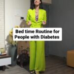 Aishwarya Sakhuja Instagram - Bed time habits for better Blood Glucose They say diabetes (type 2) is a lifestyle disease and I personally feel most of the ailments we suffer from are all somewhere or the other cuz of lack of disciplined lifestyle. 1.Eating early before retiring to bed is a good option as it gives you a chance to have some movement in and around the house and as you do that you dont even realize that your body is already working on breaking down your food. By the time you sleep you wouls have digested your food hence no surprise spikes there 2. I personally keep my dinner low in carbohydrates and rich in protein as a Proper protein consumption can help a person with diabetes by improving blood sugar levels, helping promote satiety and preserving lean body mass. The appropriate amount of protein a person needs can vary based on a few factors, including body weight, the presence of kidney disease and the individual's age. 3. Walking after every meal is a good idea.. movement is a must must must 4. As soon as you fix your circadian rhythm your body performs better overall . Hence better absorption of carbohydrates and other nutrients. Take your wake up and sleeping timings very seriously. 5. If you want your body to truly rest you have got to say goodbye to your coffee and screen before you sleep. Getting poor sleep or less restorative slow-wave sleep has been linked to high blood sugar levels in people with diabetes and prediabetes . . 👗 @labelshivaninirupam . . Disclaimer: I’m not a doctor and I’m here sharing my personal experience as a type 1 diabetic. Every body is different and these tips have worked for me. . . #diabetes #diabetesawareness #type1diabetes #tips #tricks #advices #suggestion #reelsinstagram #reelkarofeelkaro #reelitfeelit #aishwaryasakhuja