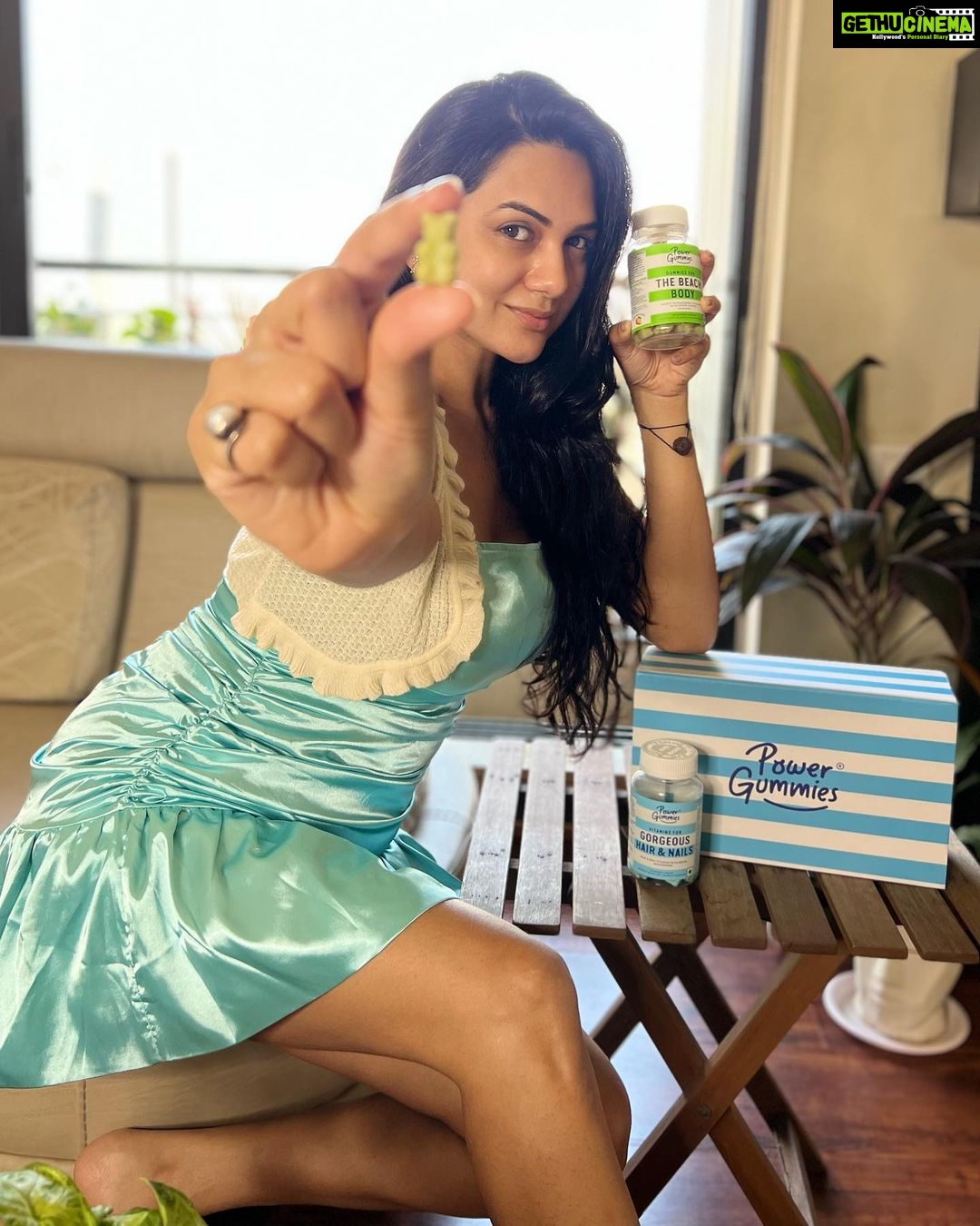 Akansha Chamola Instagram - Regular shoots and hectic schedule has made it impossible for me to have proper diet and essential nutrients to fullfill my body's need. @power_gummies To be fit and look great is what i always aim for and i started using Power Gummies Vitamins for Hair &Nails and Beach Body Gummies for overall nutritional fullfiment and I am very satisfied with the results My Skin started to feel Alive and Hair fall was reduced . Also that's not it, Beach Body helped me with my weight management and Bloating issues . Taking 2 gummies from both variant in a day has helped me a lot.✨ Shop now at www.powergummies.com Also available on Amazon, Nykaa, Purplle #powergummies #vitamins #90dayschallenge #fitness #haircare #2gummiesaday #gummies #vegan #gelatinfree #glutenfree #tasty #healthsupplements #healthylifestyle #selfcare #skincare #hairfood #skinfood