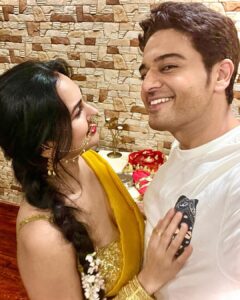 Akansha Chamola Instagram - The entire universe conspired for us to be together …. 🥂cheers universe for helping me ruin This man’S peaceful life 😜😜😜 

.
.
.
.
.
.
.
.
.
.
.
.
.
.
.
.
.
.
.
.
.
.
.
.
.
.
.
.
.
.
.

#karwachauth #indianfashion #indianfestival #couplegoals #marriagegoals #coupleselfie #selfienation #happy #instacute #lovehim #instalove #instacouple #instagood #trending #foryou #couplestyle #gratitude