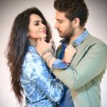 Akansha Chamola Instagram - Mr.khanna demonstrating How to get rid of double chin🤣🤣🤪🤪🤪 . . . . . . . . . . . . . . . . . . . . . . . . #couplegoals #instadaily #denimstyle #couplestyle #photoshootideas #photoshoot #couplephotoshoot #outfitinspiration #pose #posingtips #coupleposes #marriedlife #instacouple #couplegram #powercouple #denimshirt #cutecouple #funnycouples